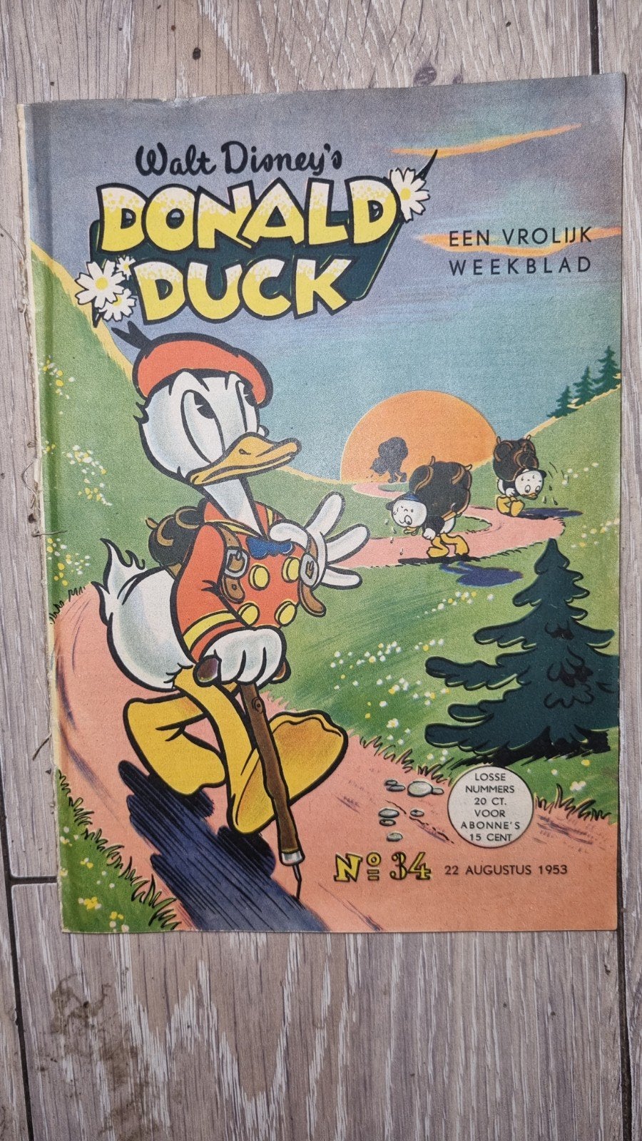 5 x Donald Duck Weekblad - Nr. 34 tm 38 1953, Boeken, Strips | Comics, Ophalen of Verzenden, Gelezen