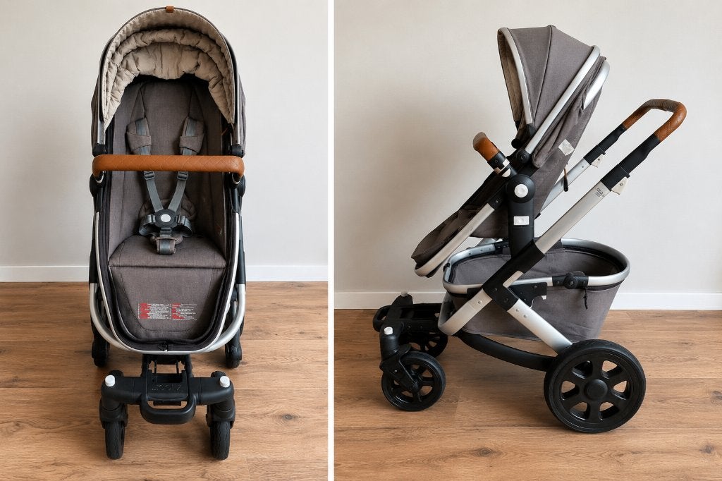 Joolz Geo 2 combiwagen compleet | wieg + zitje, Gebruikt, Combiwagen, Verstelbare duwstang, Ophalen