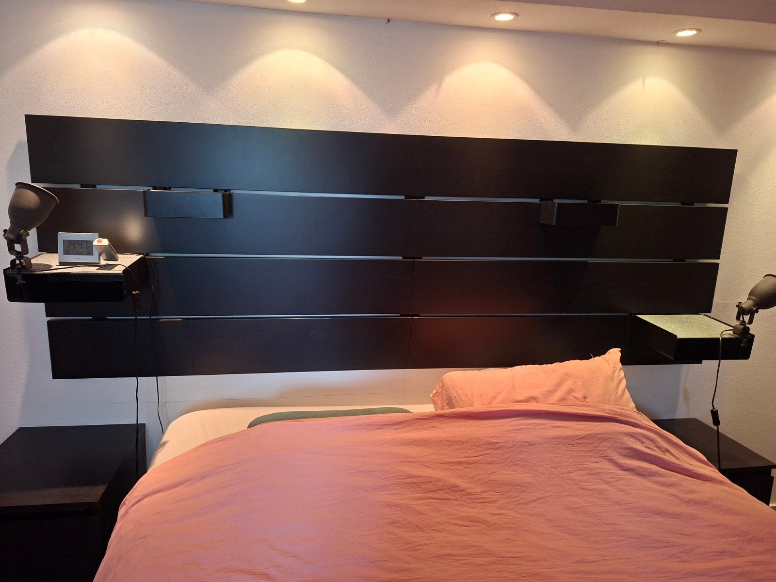 IKEA los hoofdbord Mandal, Huis en Inrichting, Ophalen, Gebruikt, Zwart, Tweepersoons