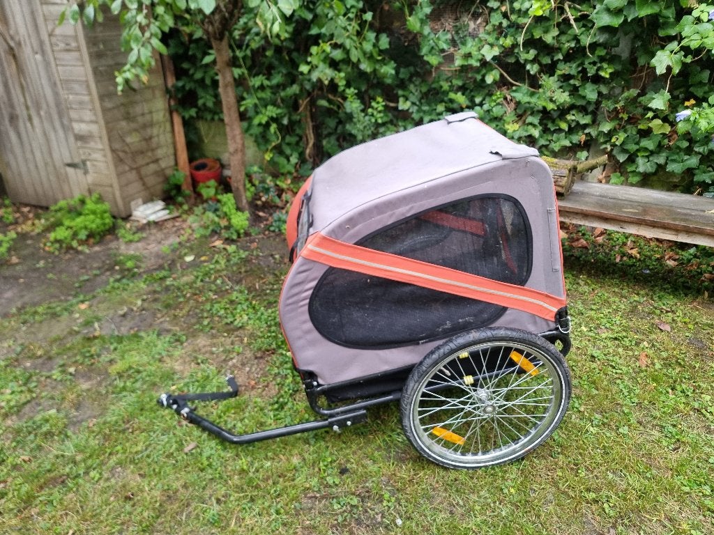 fietskar, Fietsen en Brommers, Fietsaccessoires | Aanhangers en Karren, Gebruikt, Hondenkar, Minder dan 20 kg, Opvouwbaar, Ophalen