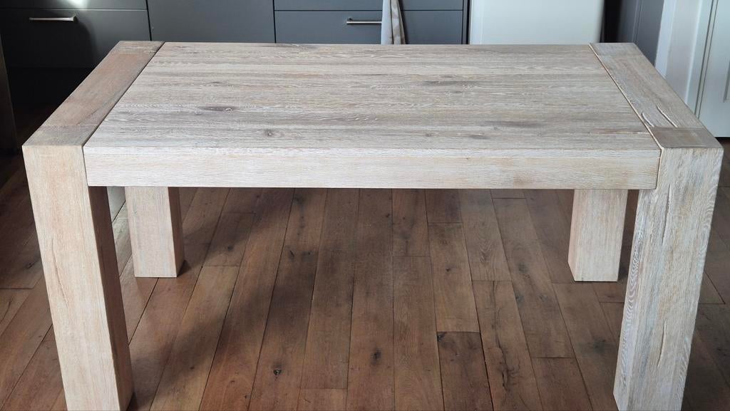 Eiken eettafel, salontafel en tv-kast, Huis en Inrichting, Complete inboedels, Ophalen
