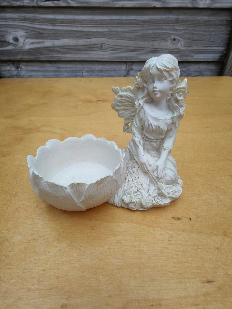 Beeldje Engel voor waxinelichtje, Verzamelen, Beelden en Beeldjes, Ophalen of Verzenden, Zo goed als nieuw, Religie