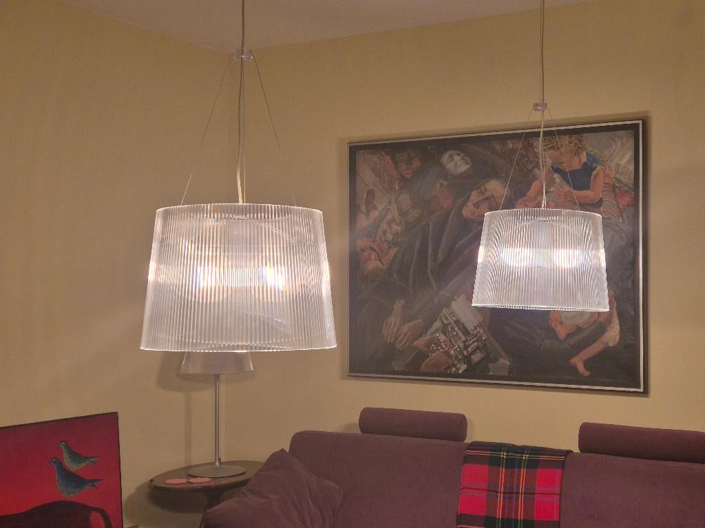 Hanglamp Kartell Ge Kristal 2 stuks, Ophalen, Kunststof, Zo goed als nieuw, Modern