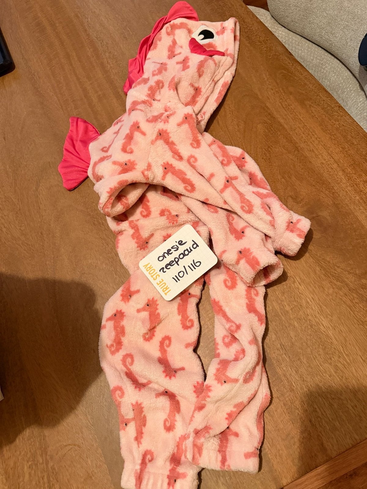 Roze Onesie Zeepaardje Maat 110/116, Ophalen of Verzenden, Zo goed als nieuw, Meisje, Overige typen