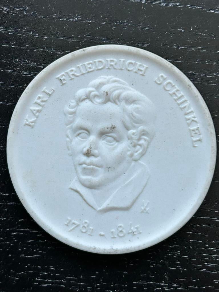 Porseleinen medaillon Karl Friedrich Schinkel, Meissen, Ophalen of Verzenden