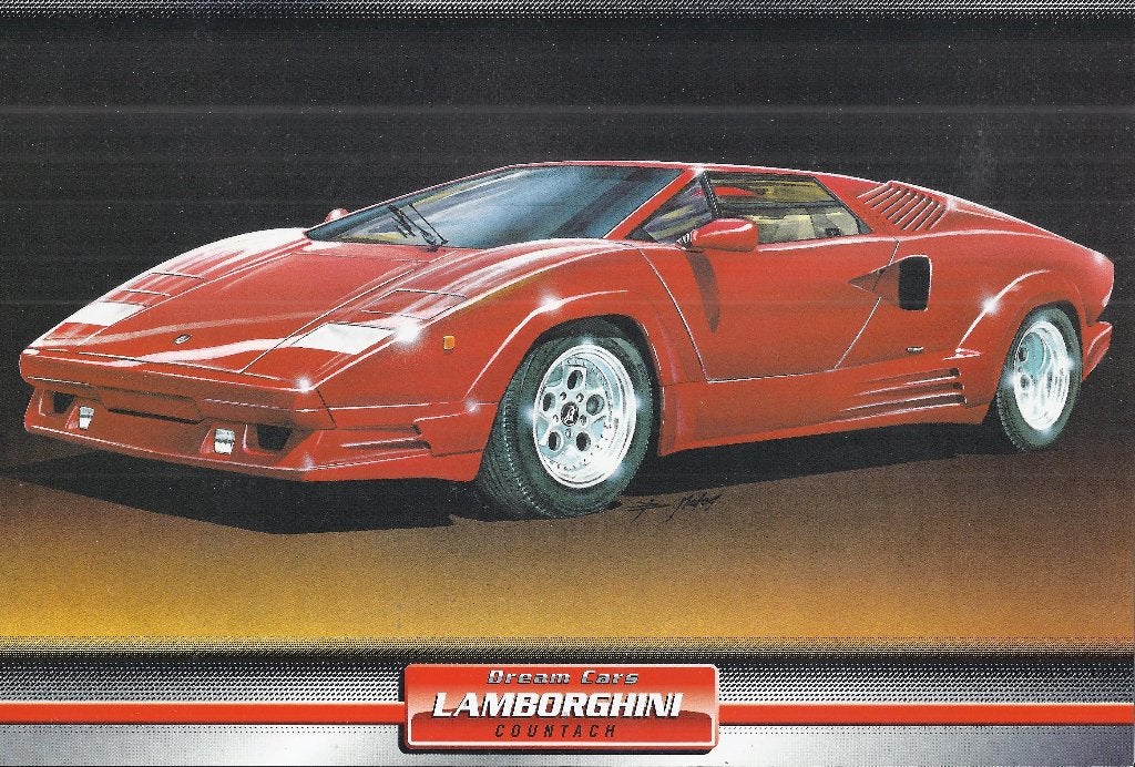 Ma462 foto lamborghini countach, Ophalen of Verzenden, Voor 1940, Zo goed als nieuw, Overige onderwerpen