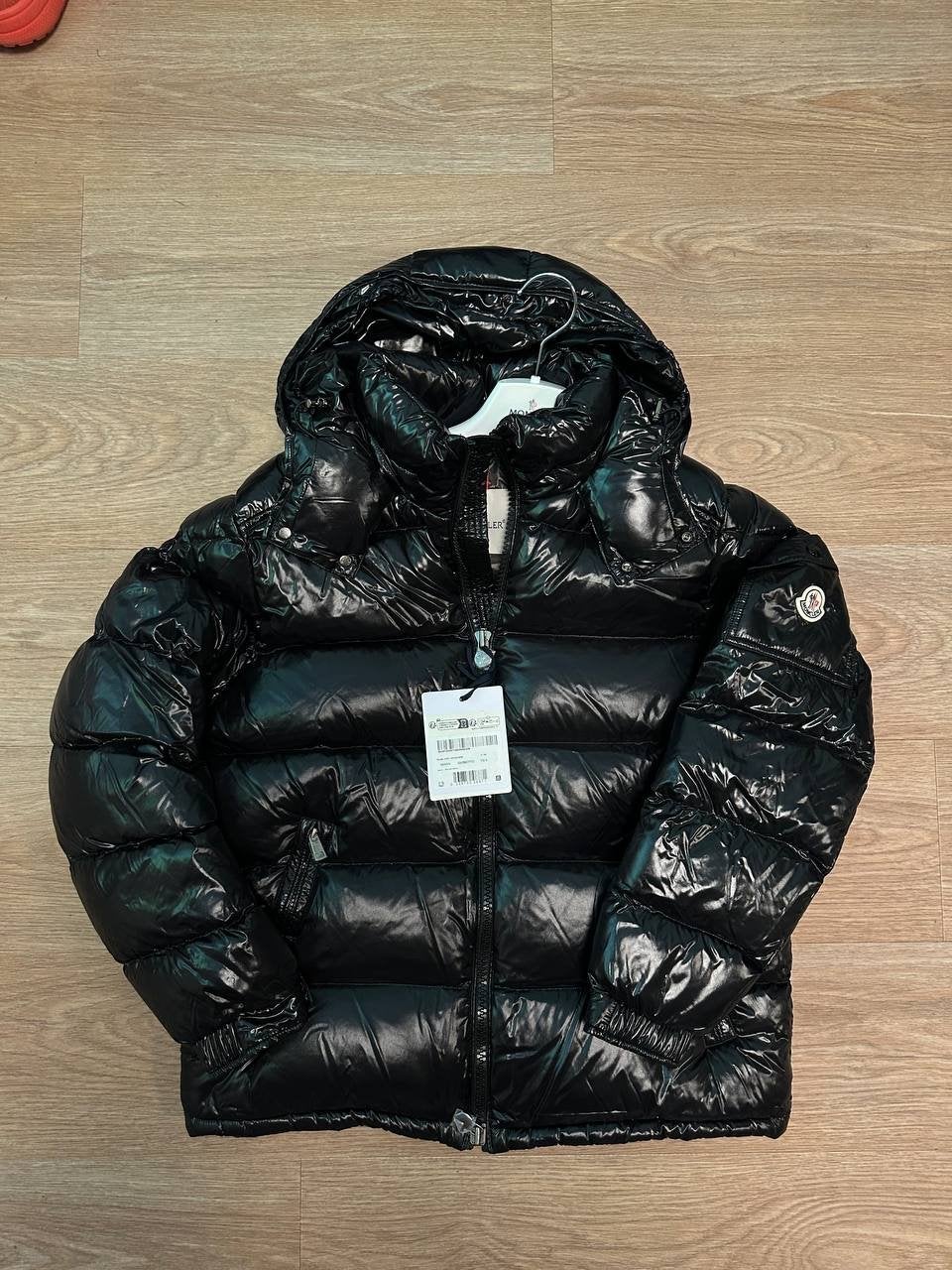 Nieuwe Moncler Maya donsjack, zwart, maat 4 (M/L), Ophalen of Verzenden, Nieuw, Maat 52/54 (L), Zwart