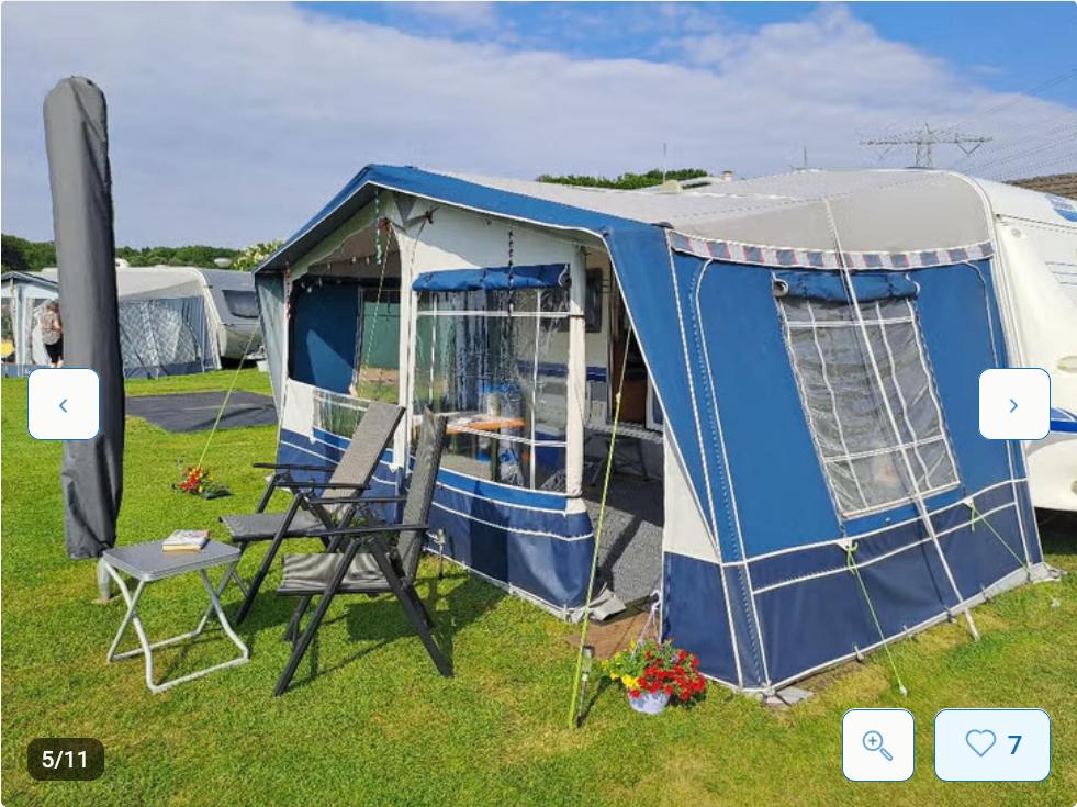 Voortent Isabella Mistral, omloopmaat 850 cm, Ophalen, Zo goed als nieuw, Polyester, Isabella