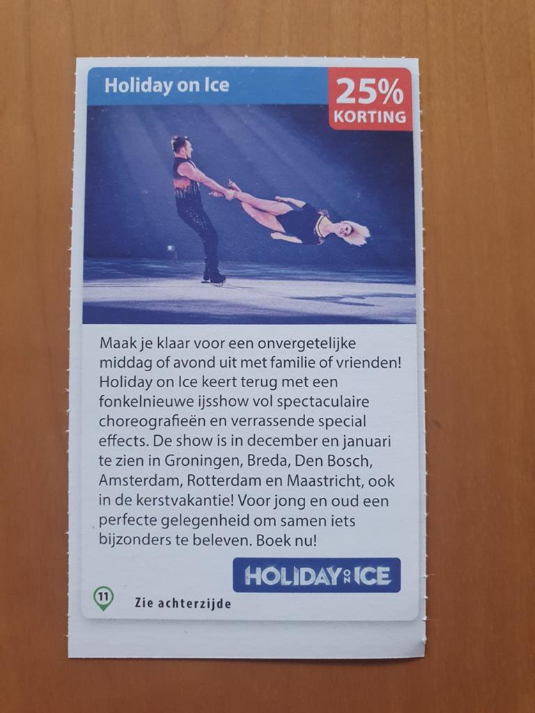 Holiday on Ice 25% korting maximaal 8 personen, Tickets en Kaartjes, Drie personen of meer, Kortingsbon