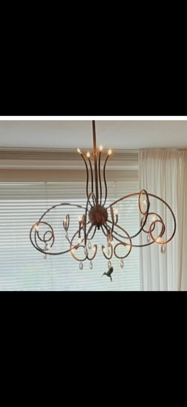 Design kroonluchter Marouska Metz, Huis en Inrichting, Lampen | Kroonluchters, Ophalen, Zo goed als nieuw, Overige materialen