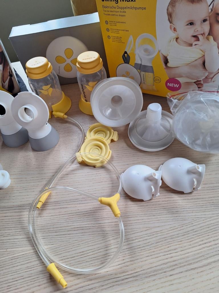 Medela Swing Maxi Dubbele Elektrische Borstkolf, Ophalen of Verzenden, Zo goed als nieuw