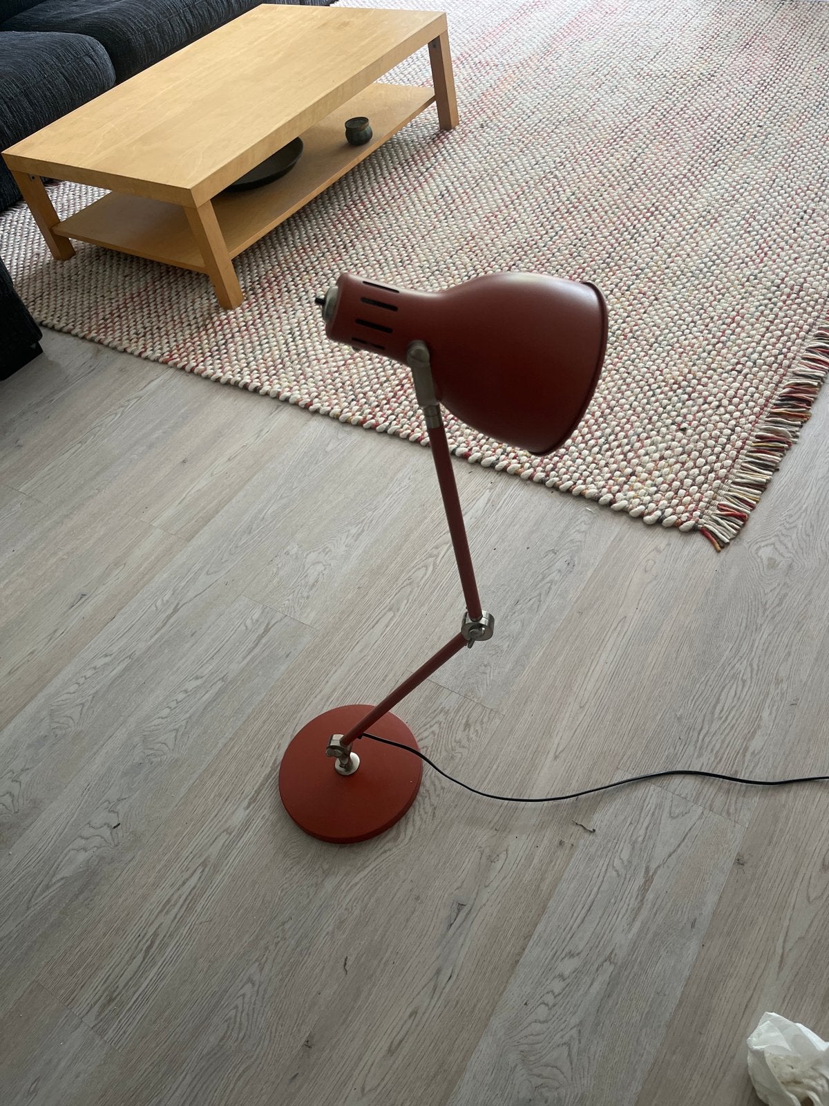 IKEA Lersta Vloerlamp Rood - Verstelbaar en Stijlvol, Ophalen, Gebruikt, 100 tot 150 cm, E27 (groot)