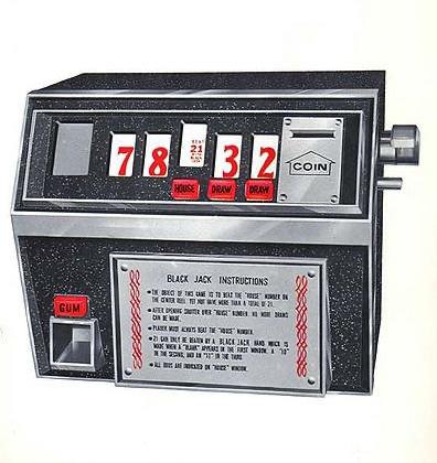 Gezocht Sega Black Jack, Verzamelen, Automaten | Gokkasten en Fruitautomaten, Zo goed als nieuw, Overige munten, Met sleutels