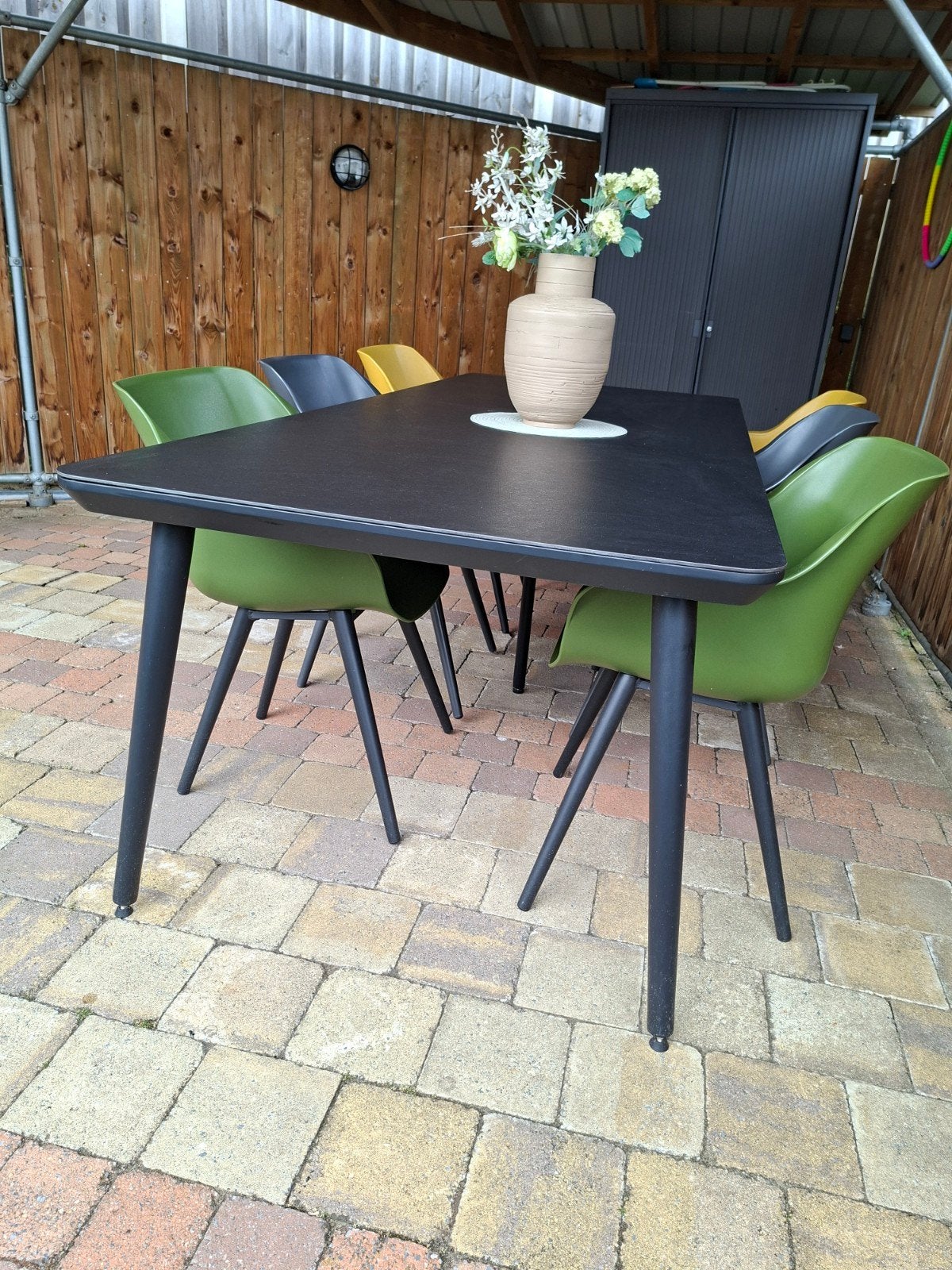 Hartman Sophie tuinset 240 x 100 cm + 6 stoelen, Ophalen, 6 zitplaatsen, Zo goed als nieuw, Tuinset