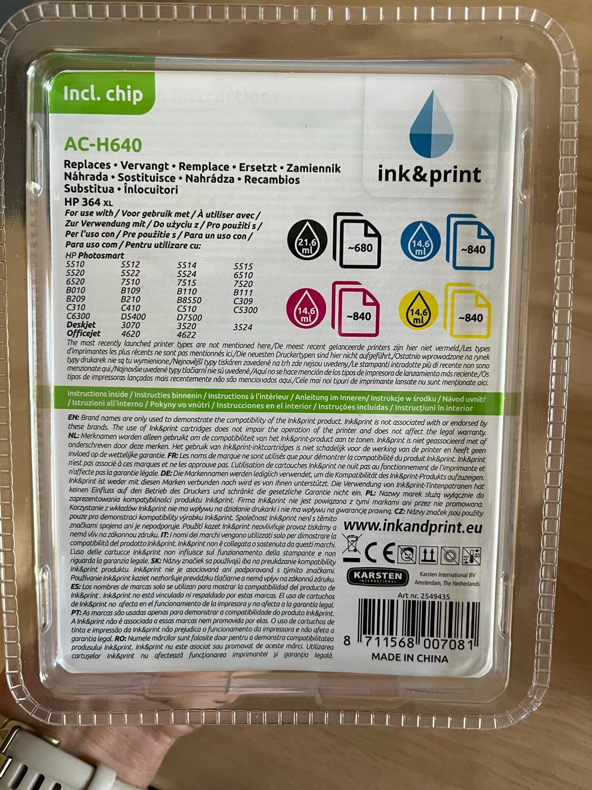 Inktpatronen HP 364 XL - 1 nieuw pak, 1 geopend/ongebruikt, Ophalen of Verzenden, Zo goed als nieuw, Cartridge