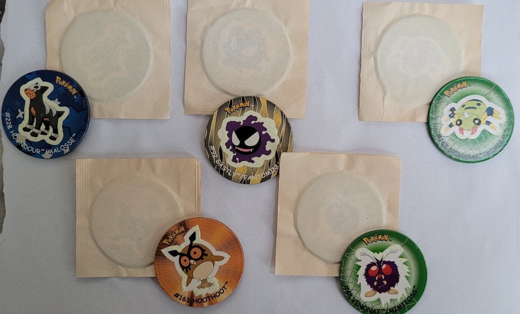 5 nr 's nog van de serie Surprise Pokémon flippo 1 t/m 45, Verzamelen, Ophalen of Verzenden, Time, Losse flippo's