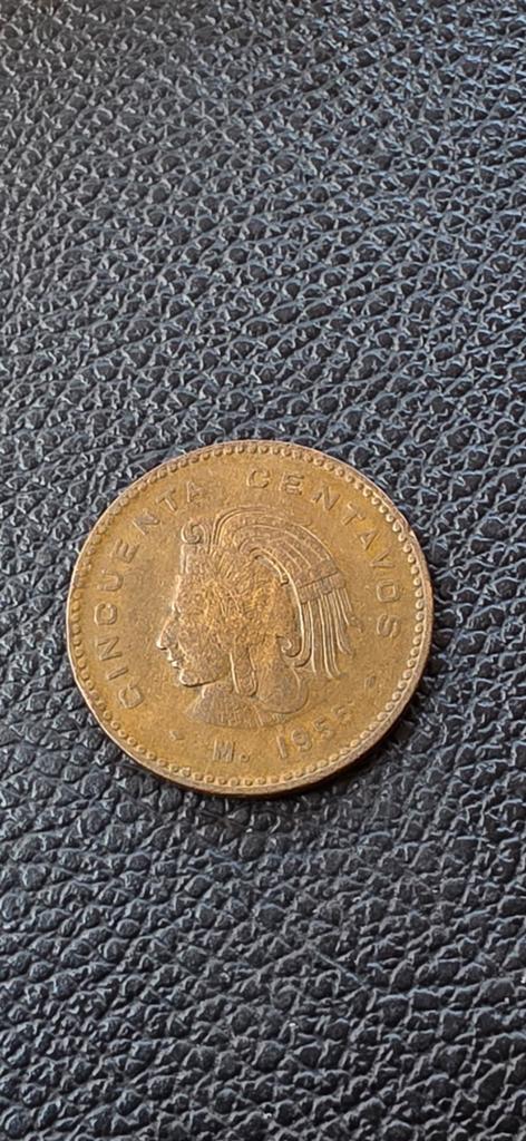 Mexico 50 centavos 1956, Postzegels en Munten, Penningen en Medailles, Ophalen of Verzenden, Overige materialen