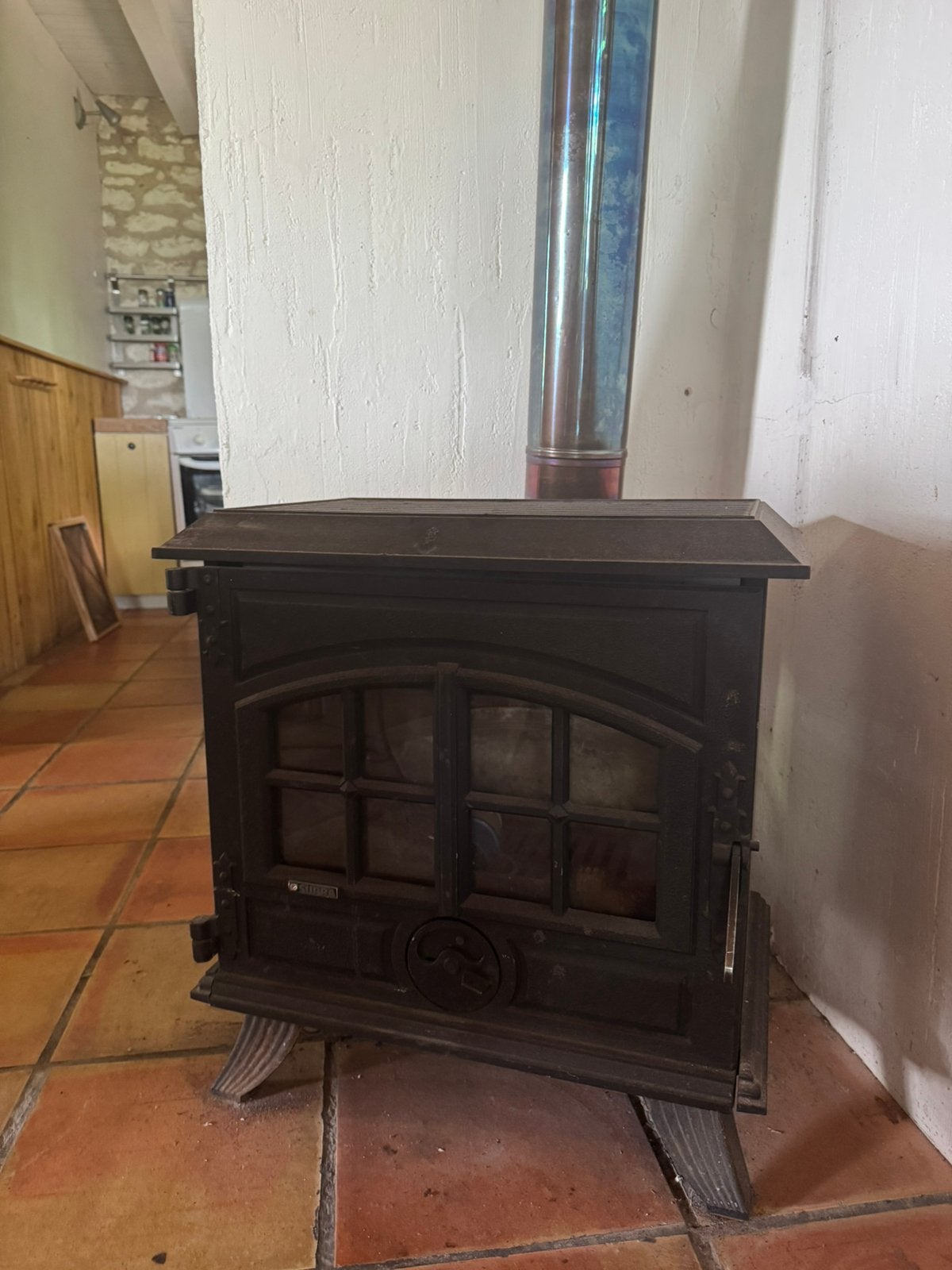 Gietijzeren houtkachel Supra (7-10 kW), Ophalen, Gebruikt, Houtkachel, Vrijstaand