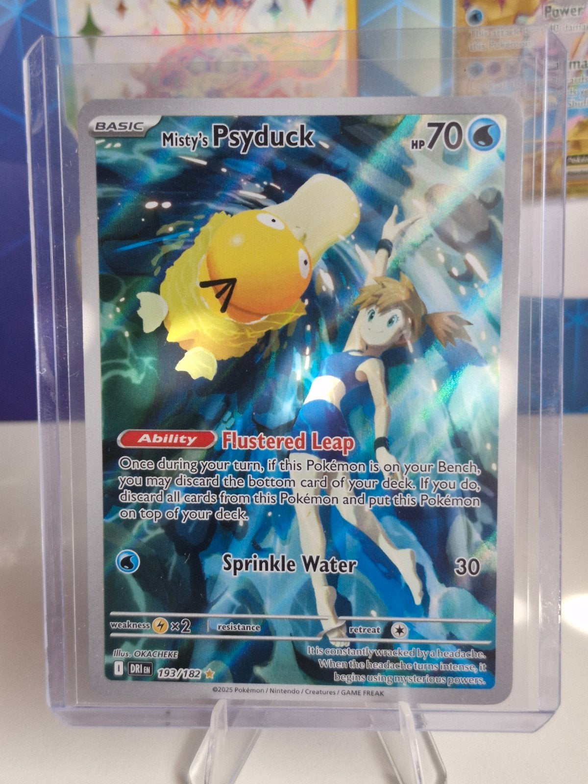 Pokemon Misty's Psyduck DRI 193/182 psa 10 waardig, Ophalen of Verzenden, Zo goed als nieuw, Losse kaart, Foil