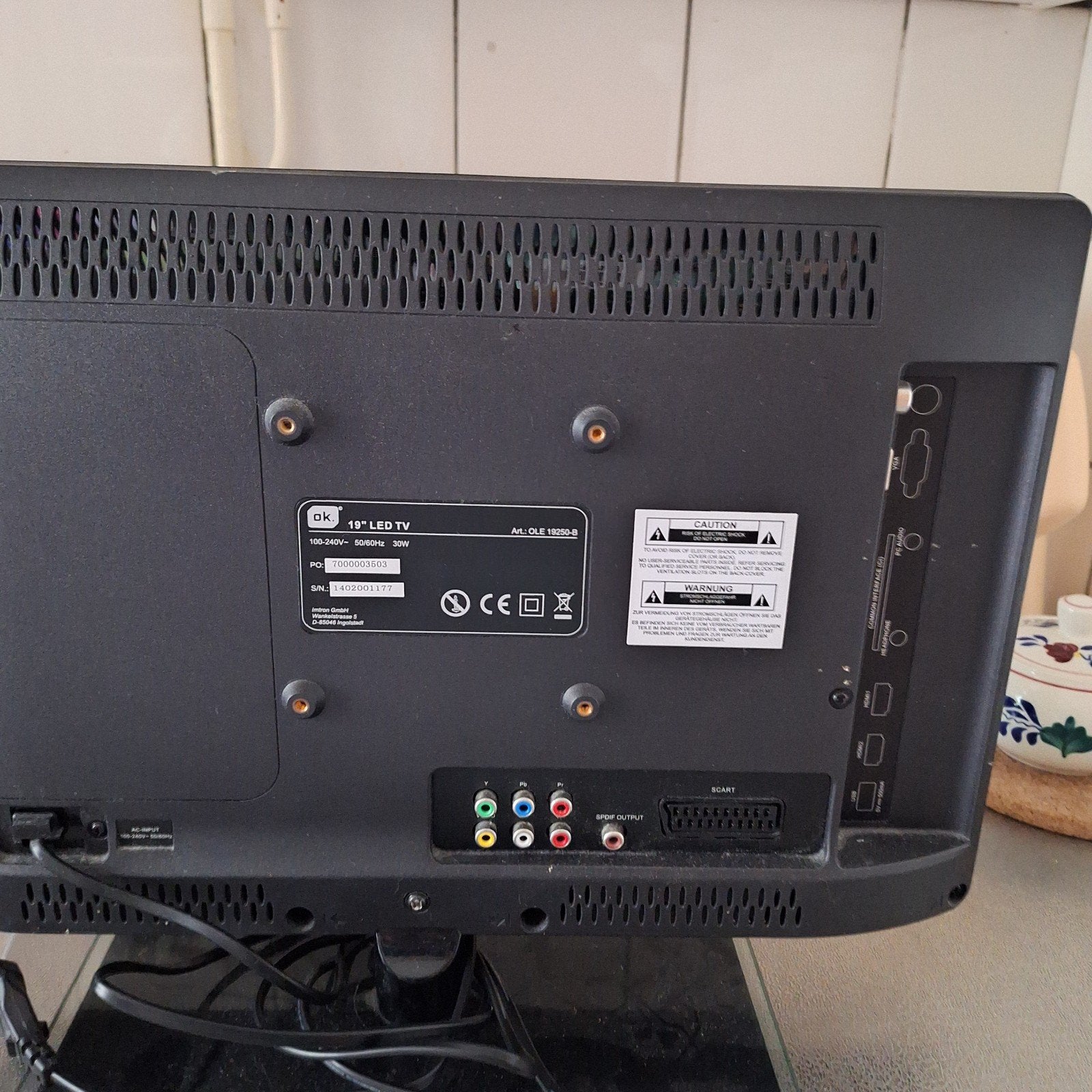 OK TV 19 inch - Goed werkende LED televisie, Audio, Tv en Foto, Minder dan 40 cm, Ophalen, Overige merken, Gebruikt