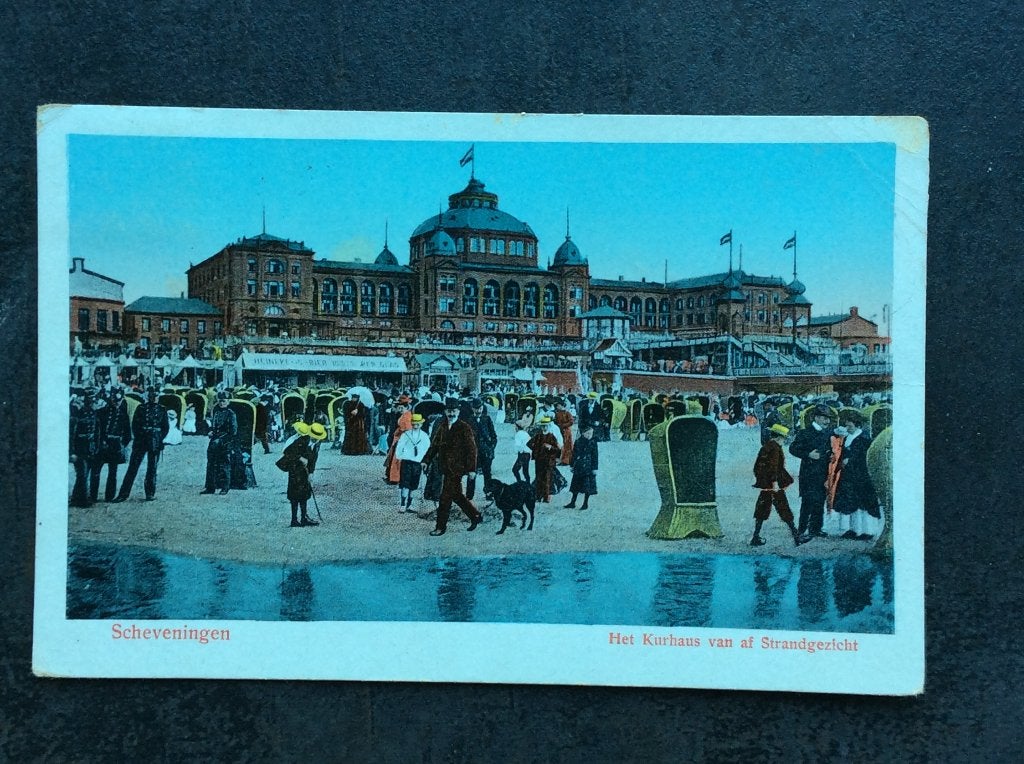 Scheveningen, Het Kurhaus vanaf Strandgezicht, Ophalen of Verzenden, 1940 tot 1960, Gelopen, Zuid-Holland