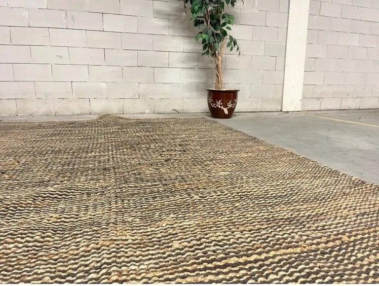 Handgeweven vloerkleed uit India / Chenille Jute / Nieuw!!, Ophalen, 150 tot 200 cm, Rechthoekig, Nieuw
