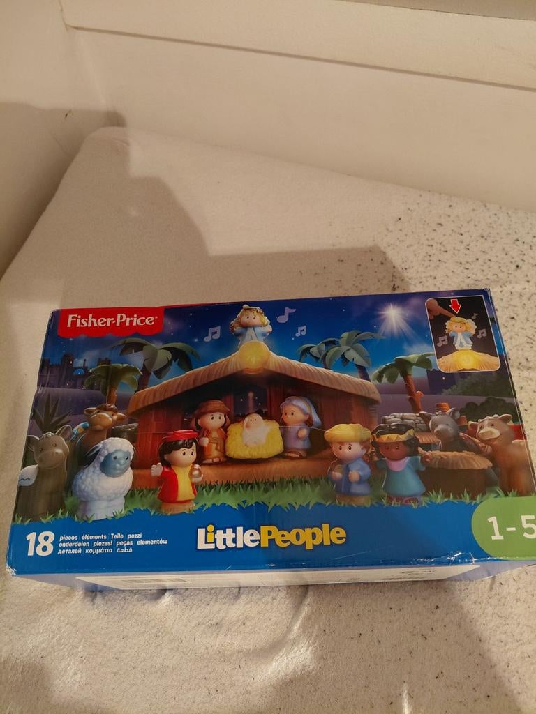 Fisher-Price Little People Kerststal met Licht en Geluid, Ophalen of Verzenden, Zo goed als nieuw, Speelset, Met licht