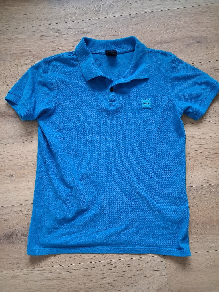 Hugo Boss Slim Fit Polo - Maat M - Blauw, Ophalen of Verzenden, Zo goed als nieuw, Hugo Boss, Maat 48/50 (M)
