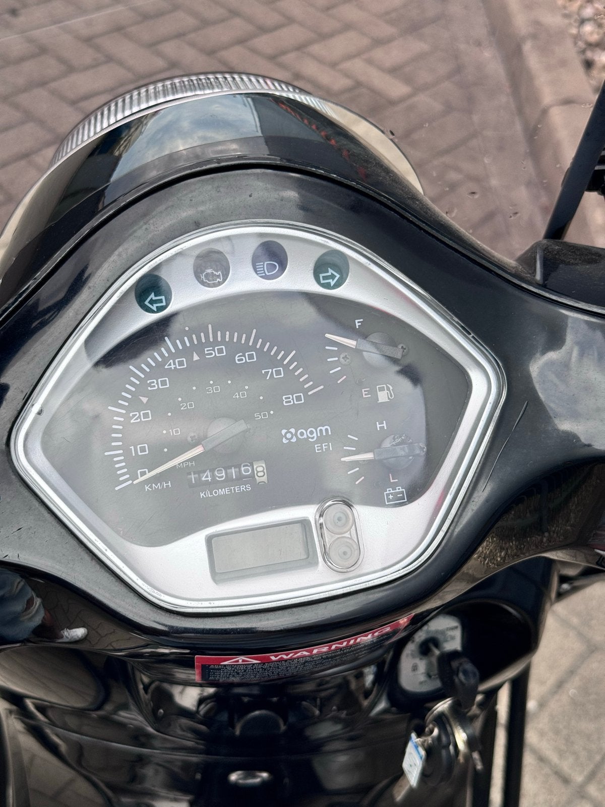 Zwarte AGM scooter met windscherm, Ophalen, Gebruikt, Benzine, Overige merken