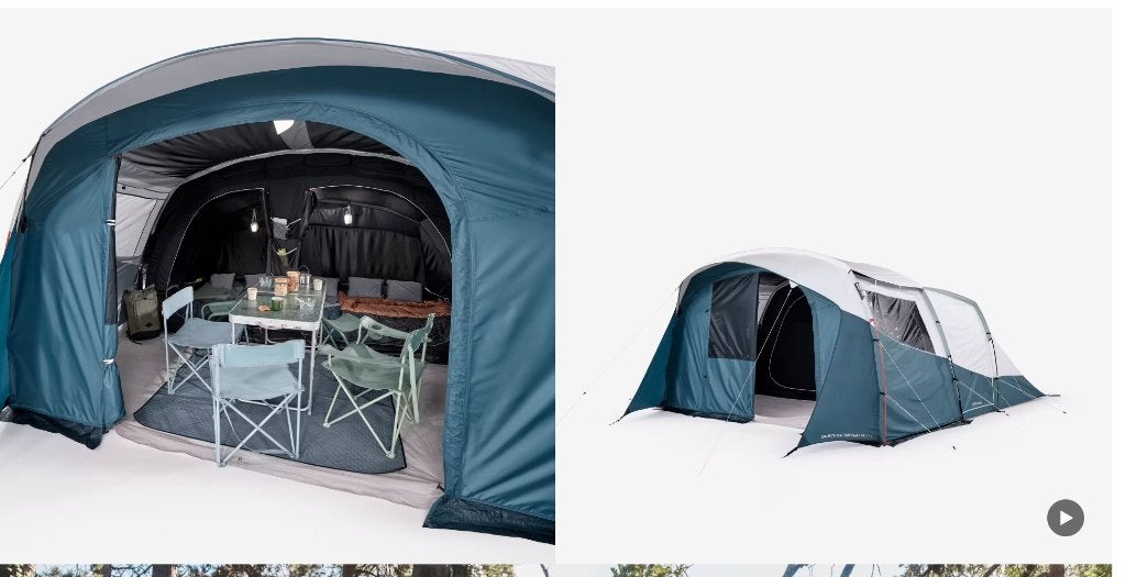 QUECHUA - Tent Arpenaz 5.2 Fresh & Black 5 personen, Ophalen of Verzenden, Zo goed als nieuw, Tot en met 5