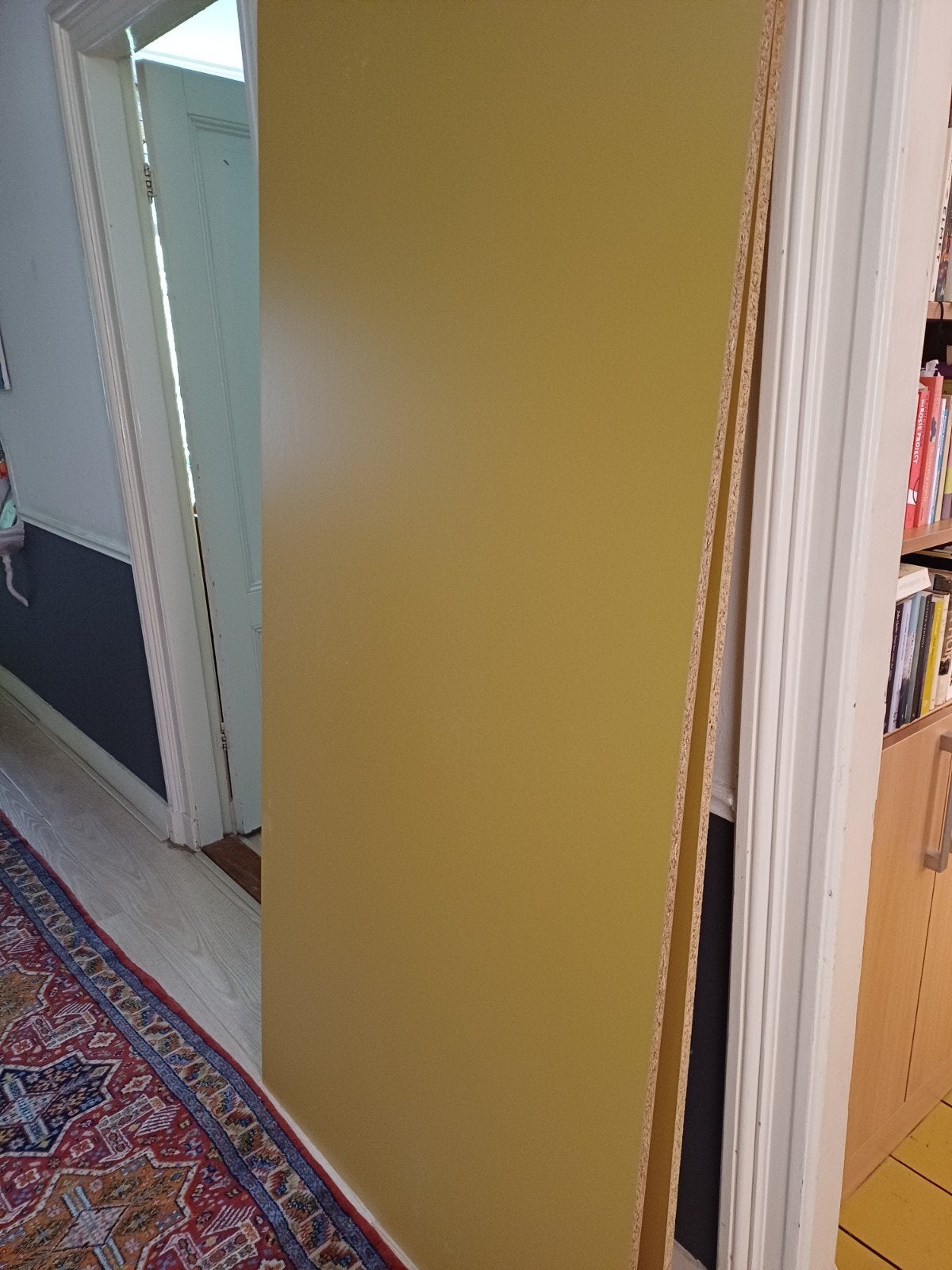 Gelamineerde houten platen. Kerrie geel. 1 - 2.07, Doe-het-zelf en Verbouw, Hout en Planken, Ophalen, Zo goed als nieuw, Overige typen