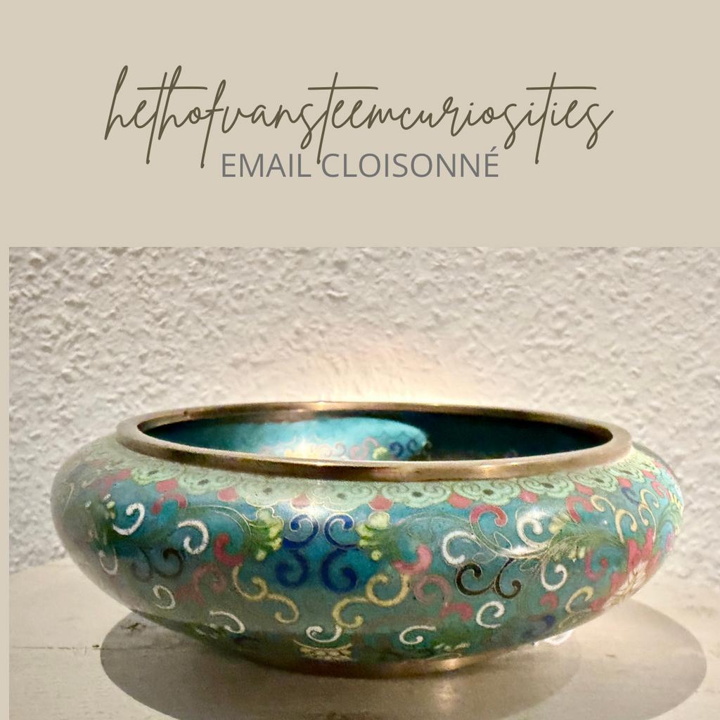 Antieke Chinese Cloisonné Kom (ca. 1880-1930), Antiek en Kunst, Antiek | Emaille, Ophalen of Verzenden