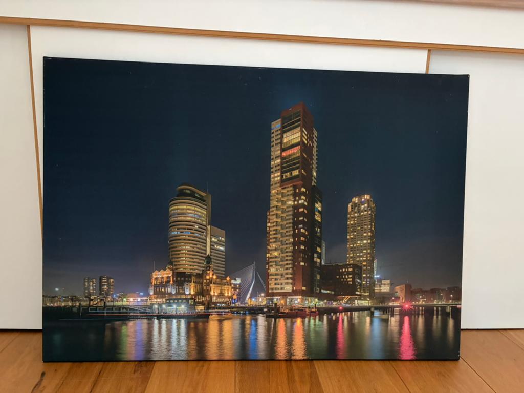 Rotterdam skyline canvas - Hotel New York, Montevideo, Ophalen, Schilderij
