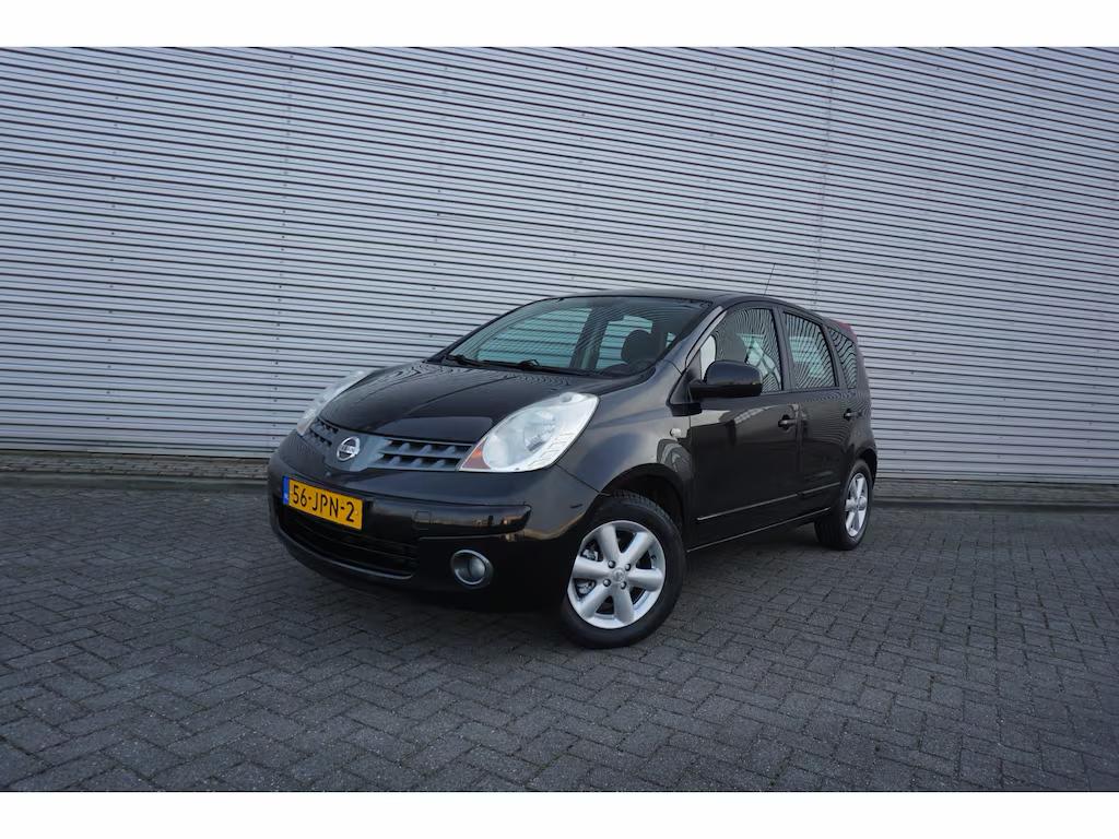 Nissan Note 1.6 (2009) – Zwart – Trekhaak, Auto's, Nissan, Particulier, Juke, ABS, Airbags, Airconditioning, Bluetooth, Boordcomputer