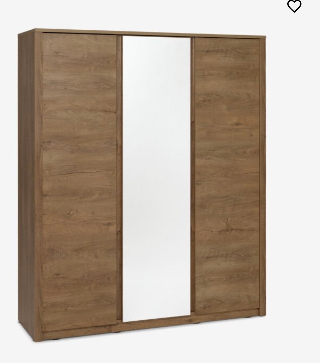 Kledingkast VEDDE 167x197 met spiegel wild donker eiken, Ophalen of Verzenden, Zo goed als nieuw, 50 tot 75 cm, 150 tot 200 cm