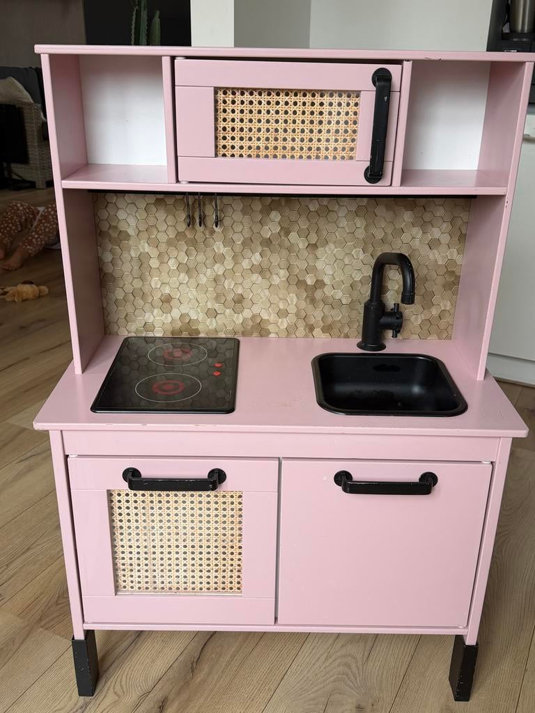 IKEA Duktig speelkeuken roze gepersonaliseerd, Ophalen of Verzenden, Gebruikt, Hout, Speelkeuken