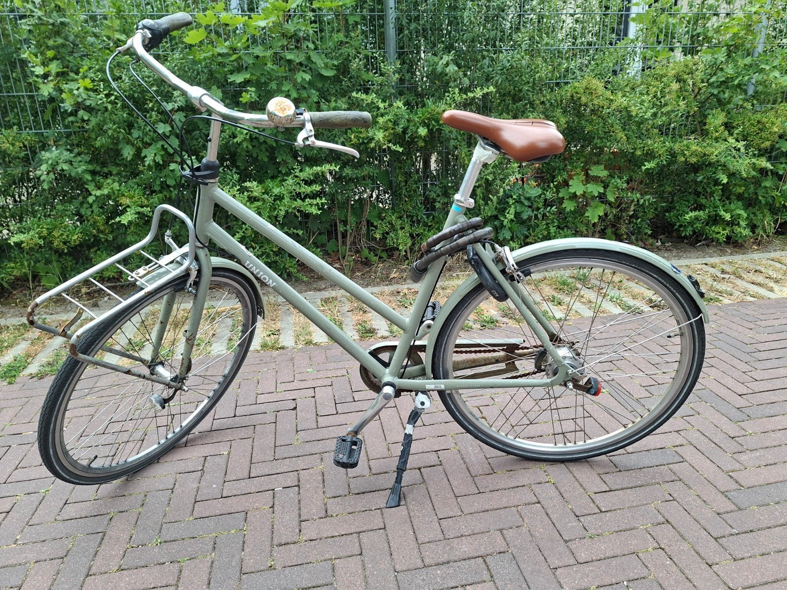 Lichtgroene Union Flow damesfiets, Ophalen, Gebruikt, Overige merken, Versnellingen