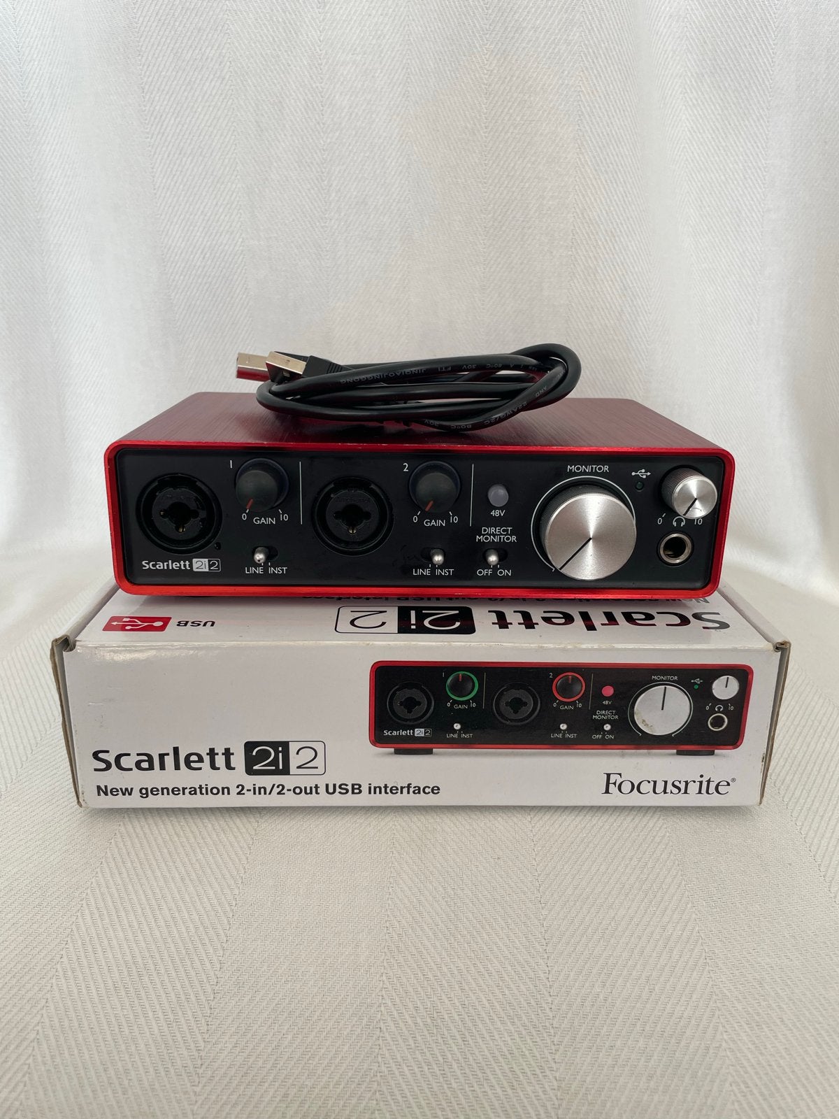 Focusrite Scarlett 2i2 2nd Gen USB Audio Interface, Ophalen of Verzenden, Gebruikt