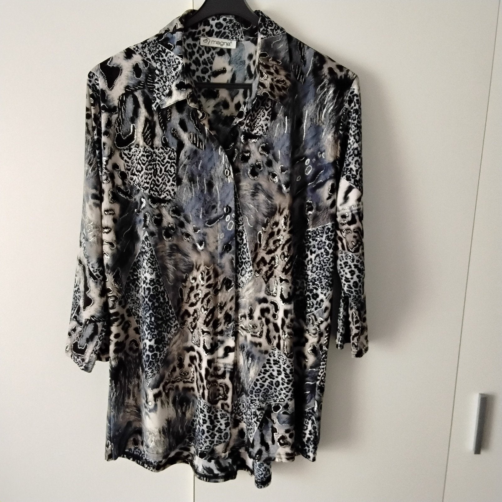 Doorknoop Tuniek/ Blouse maat 42, meerkleurig van Magna, Magna, Ophalen of Verzenden, Zo goed als nieuw, Overige kleuren