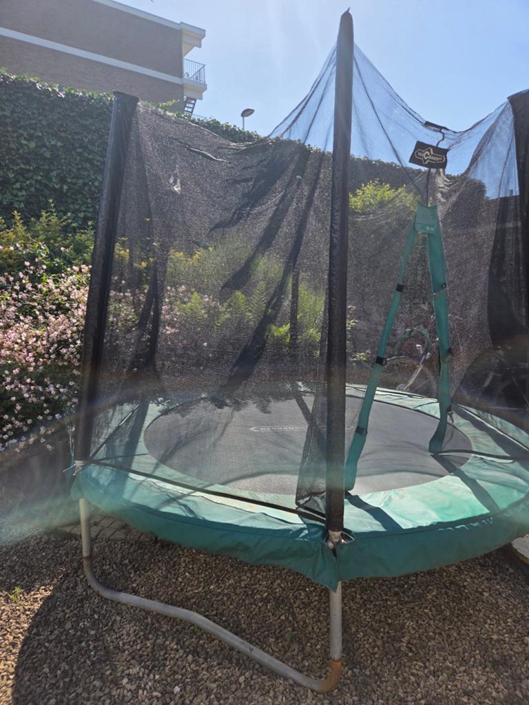 Trampoline met veiligheidsnet - Van Cranenbroek, Ophalen of Verzenden, Gebruikt