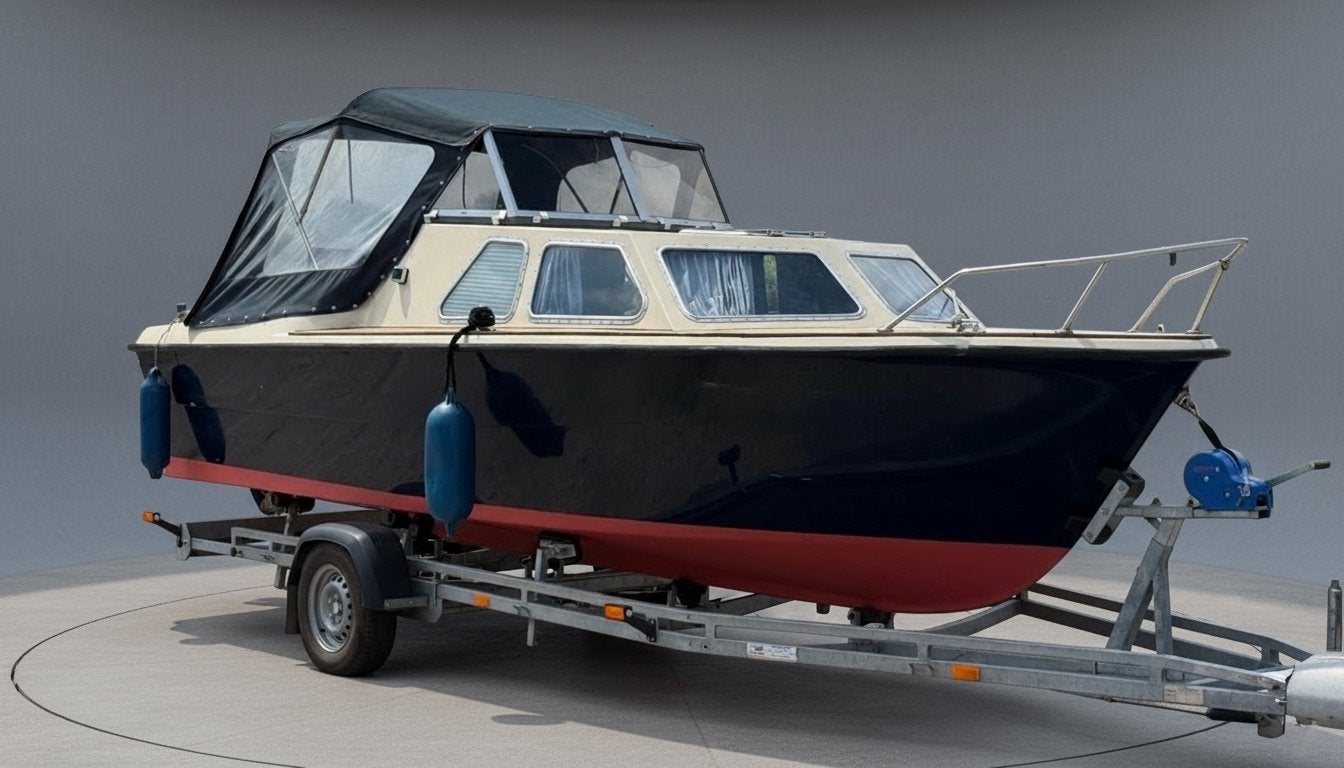 Nette Kajuitboot met Yamaha 25pk buitenboordmotor, Overige merken, Gebruikt, Afdekzeil, Kajuitboot
