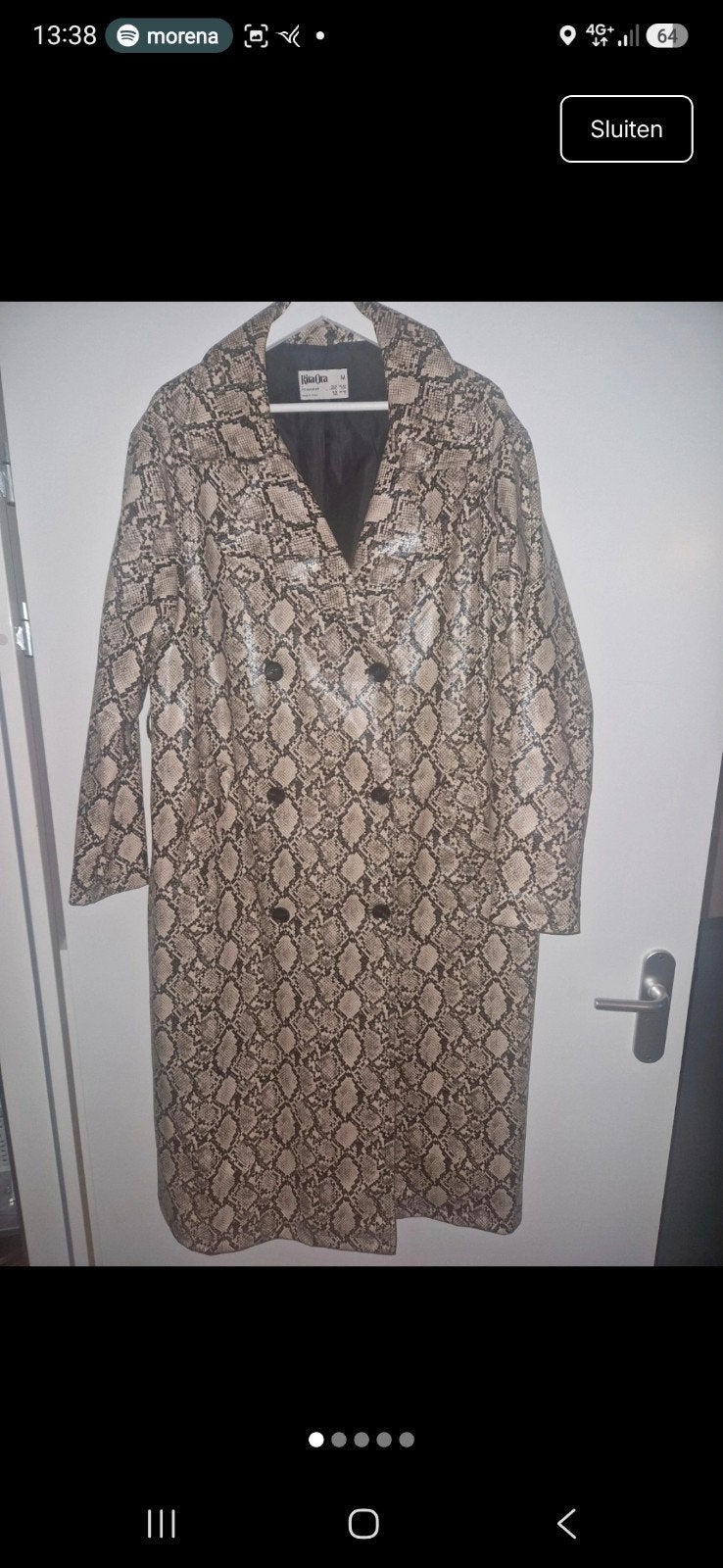 Rita Ora x Primark Slangenprint Lange Jas Maat M € 5, Maat 38/40 (M), Overige kleuren, Primark, Ophalen of Verzenden