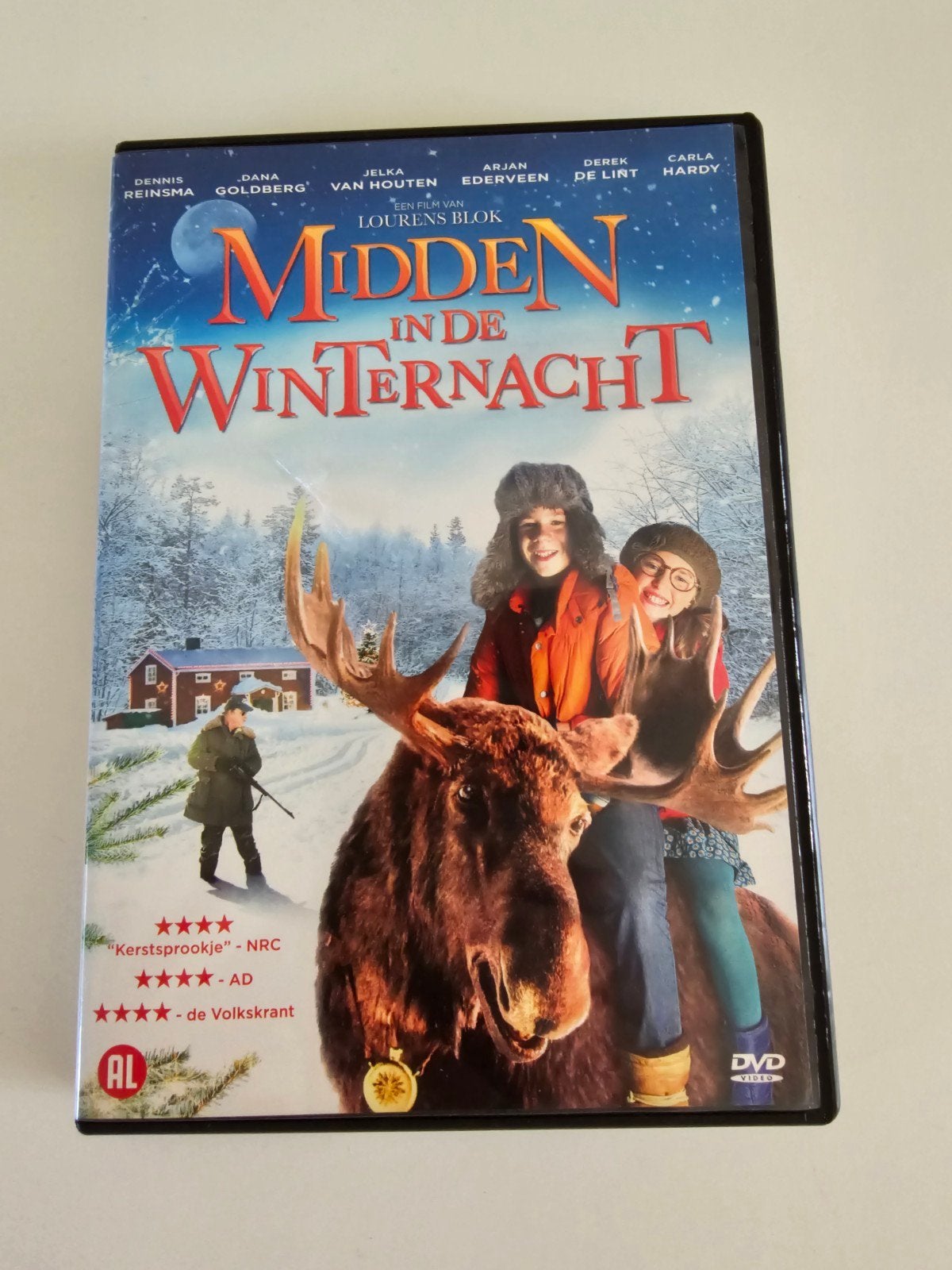 Dvd midden in de winternacht - kerstfilm familiefilm, Alle leeftijden, Zo goed als nieuw, Kerst, Film