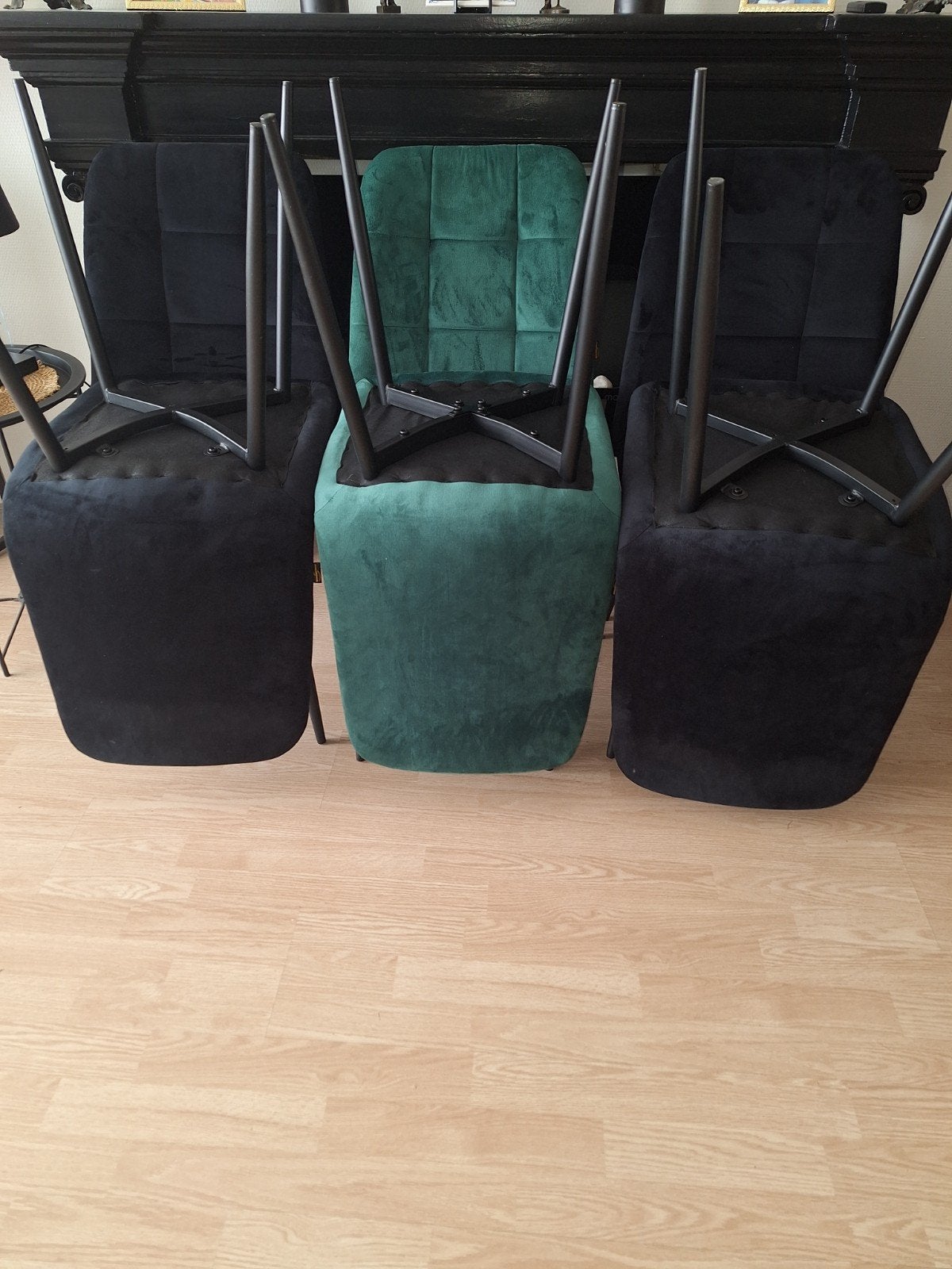 6 eetkamer stoelen, Ophalen, Gebruikt, Overige kleuren, Stof