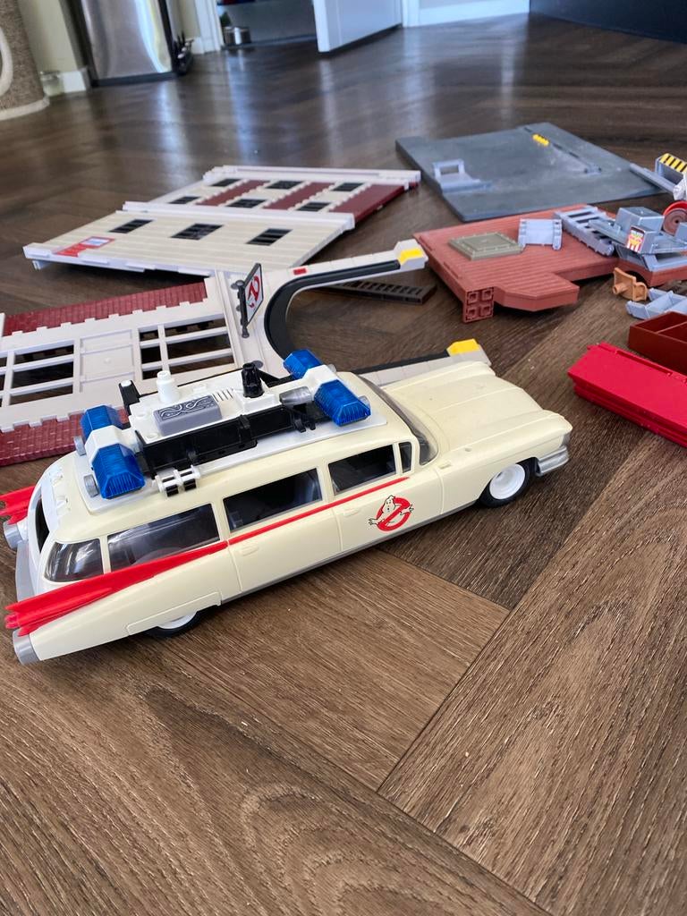Playmobil Ghostbusters Brandweerkazerne met Ecto-1, Ophalen of Verzenden, Gebruikt