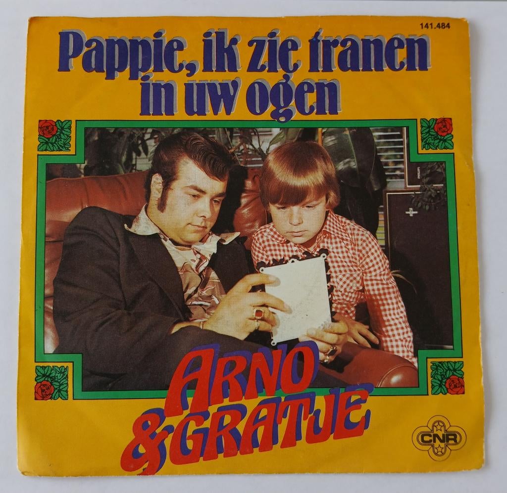 Arno & Gratje - Pappie, ik zie tranen in uw ogen, Cd's en Dvd's, Vinyl Singles, Ophalen of Verzenden, Gebruikt, Nederlandstalig