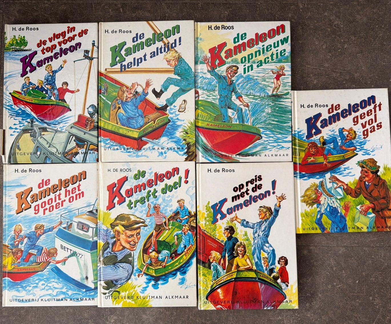 De Kameleon boeken - H. de Roos - 7 delen, Ophalen, Gelezen, Fictie algemeen
