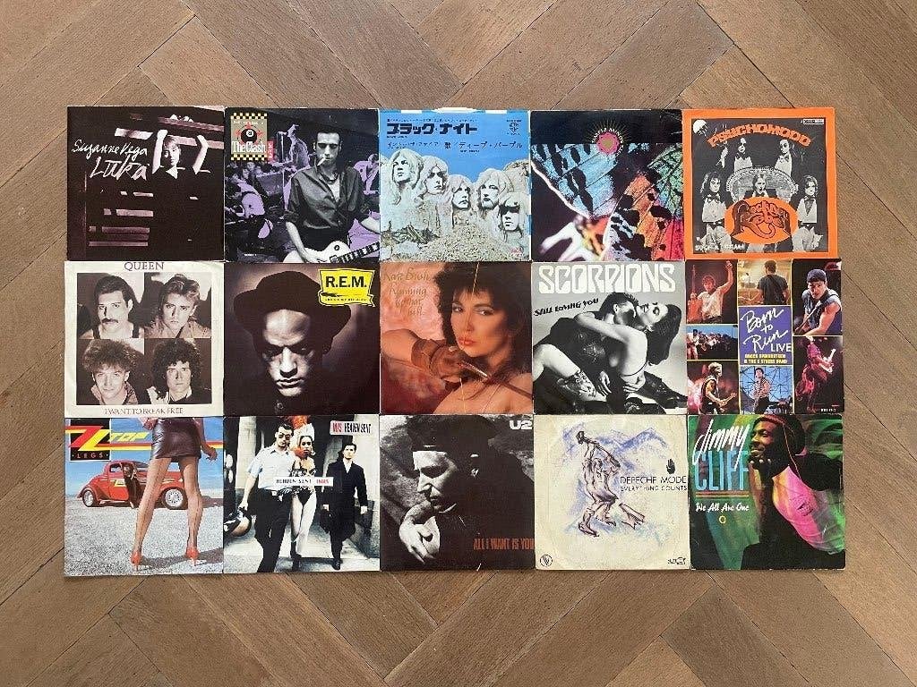 Partij 7 inch vinyl singles, 7 inch, Inclusief obi, Ophalen of Verzenden, Zo goed als nieuw