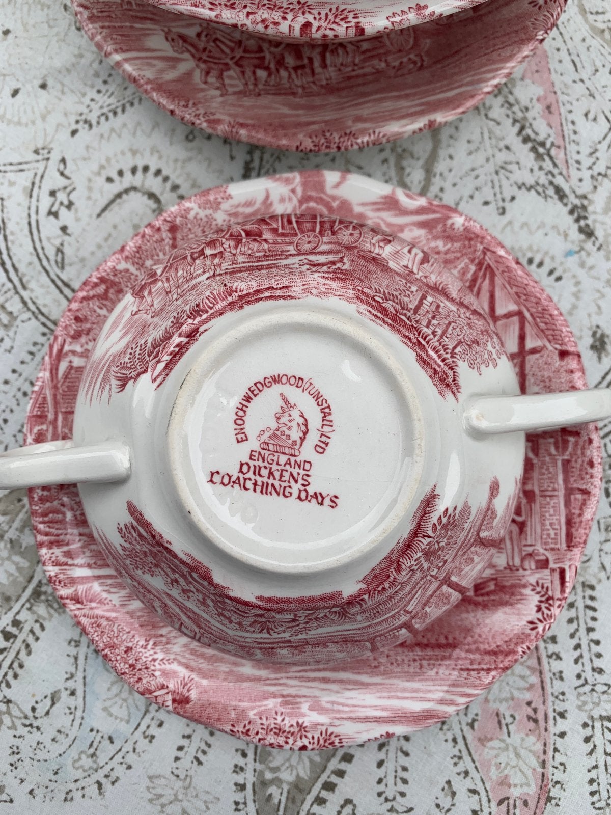 4 vintage boulion koppen Enoch Wedgwood, Ophalen