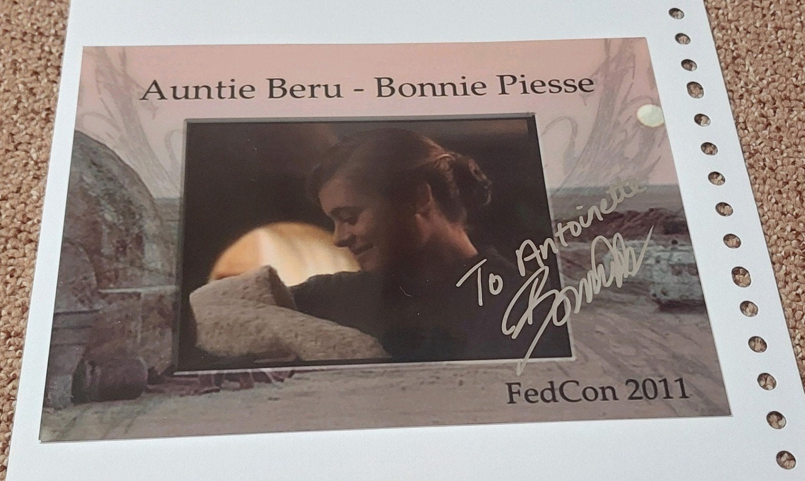 Handtekening Bonnie Piesse - Aunt Beru, Ophalen of Verzenden, Nieuw